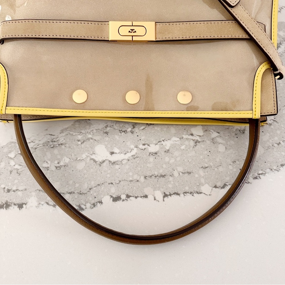 Tory Burch Lee Radziwill Raincoat Double Bag Satchel - Picture 15 of 16